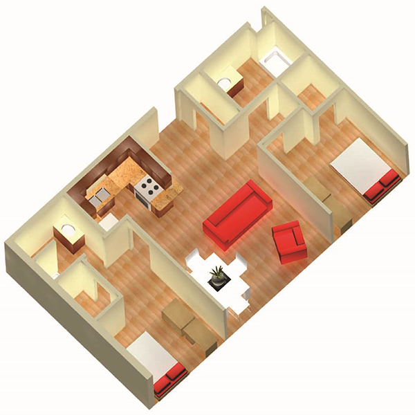 2 Bedroom + 2 Bath - Rice Village Apartments